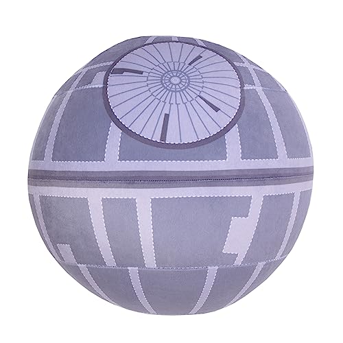 NoJo Star Wars Death Star Gray White Plush Pillow