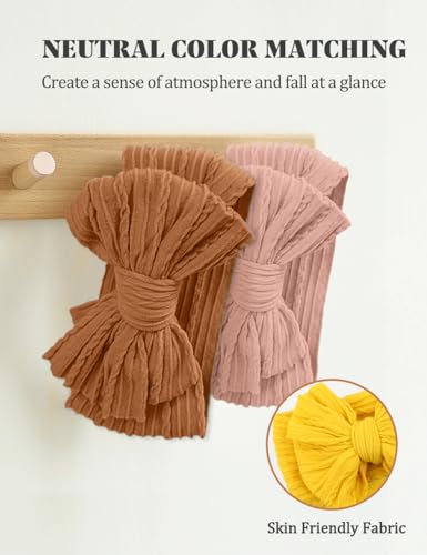 ZURLEFY Rust Nylon Baby Headband Bows