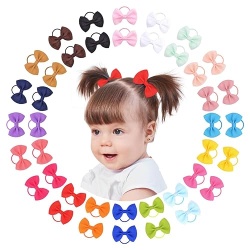 Choicbaby 40PCS 2 Inch Baby Hair Ties with Elastic Bands
