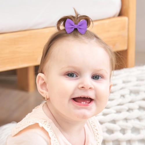 80 Pcs Baby Hair Ties 60 Pcs Hair Bow Clips for Girls