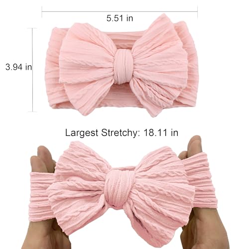 NUARTNOS Baby Headbands Soft Hair Bow Elastics for Girls