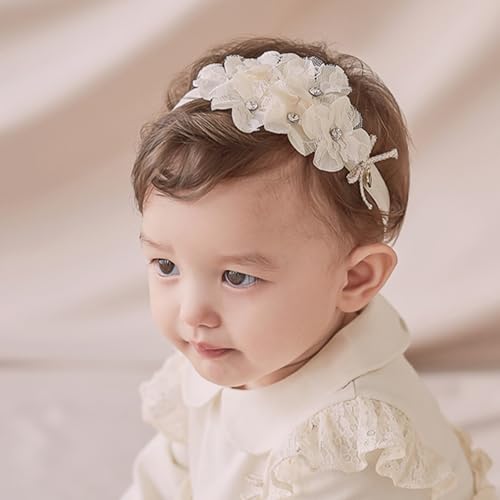 Baby Girl Lace Headbands with Bow Knot Flowers