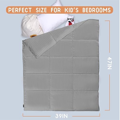 ZPECC Toddler Comforter Grey Stripe 39x47