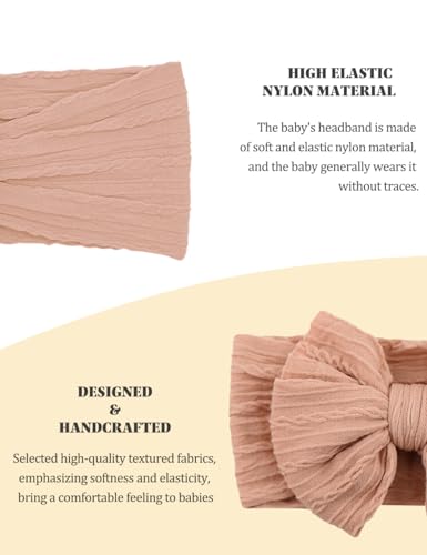 ZURLEFY Rust Nylon Baby Headband Bows
