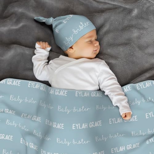 Personalized Baby Swaddle with Name - Boy Girl Blanket 1