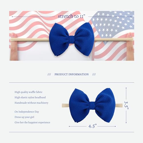 YanJie 4th of July Flag Baby Headbands 4 Pcs