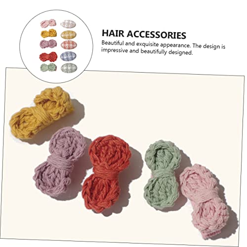 Abaodam 10pcs Wool Knitting Hairpins for Kids
