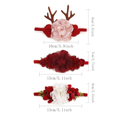 Baby Girl Christmas Headband 3pcs Elastic Hairband