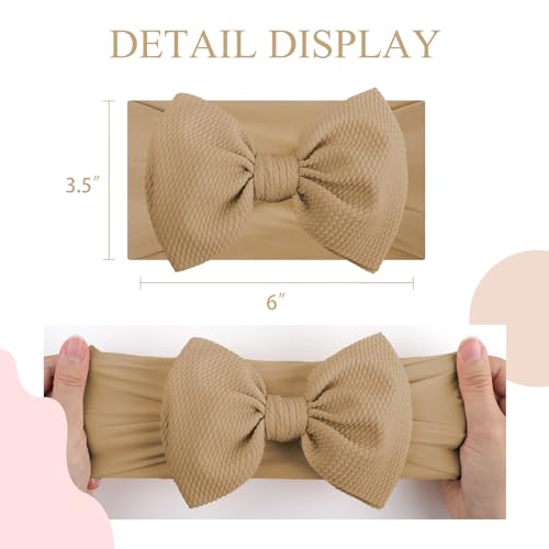 YanJie Baby Girl Headbands with Bows in Black White Pink