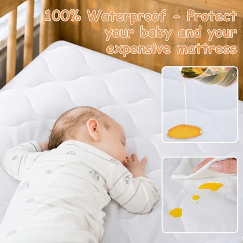 Yoofoss Waterproof Crib Mattress Protector 52x28