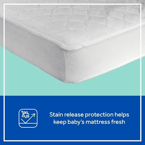 Sealy Baby Waterproof Crib Mattress Protector Cover 52x28 White