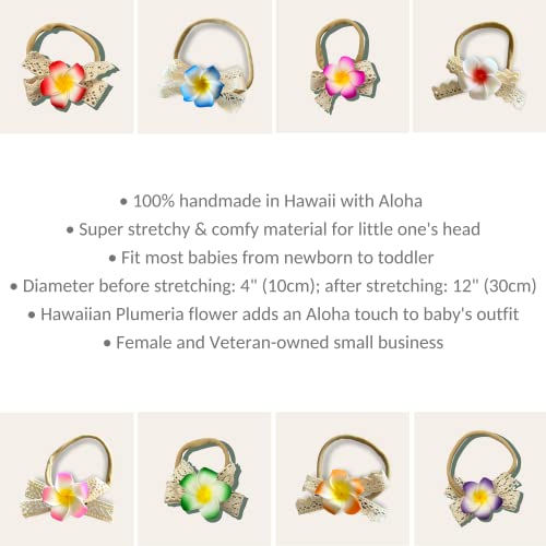Handmade Hawaiian Plumeria Headband for Baby Girls