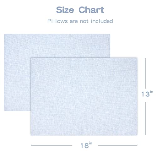 Zenssia Organic Cotton Toddler Pillowcase Pack of 2 13x18 Inches Solid Blue