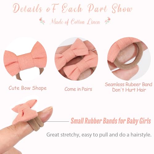 30 Pcs Baby Hair Bows Ties with Soft Elastic Bands