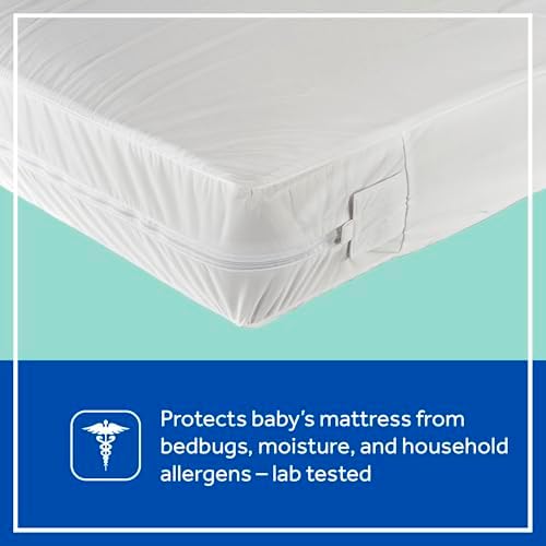 Sealy Baby Waterproof Crib Mattress Protector Pad - 52x28 White