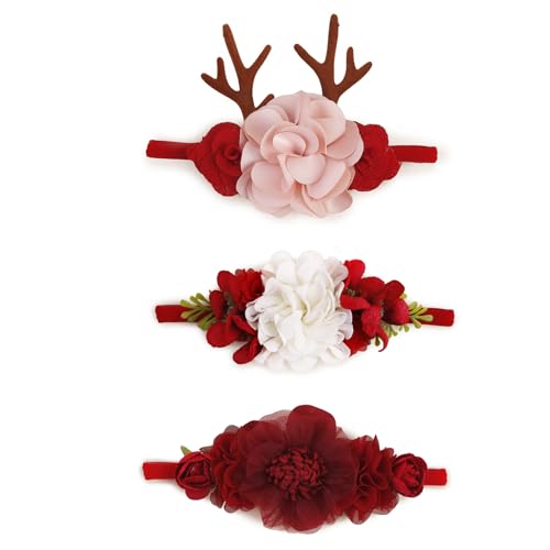 Baby Girl Christmas Headband 3pcs Elastic Hairband