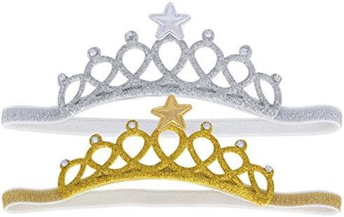DANMY Baby Girl Elastic Headband with Glitter and Rhinestone 1