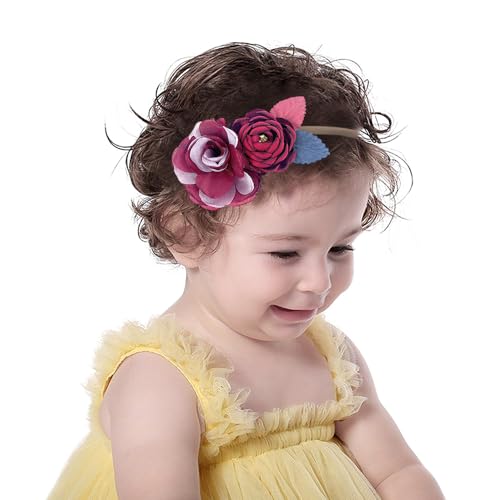 Yheahin Baby Girls Rose Floral Headband