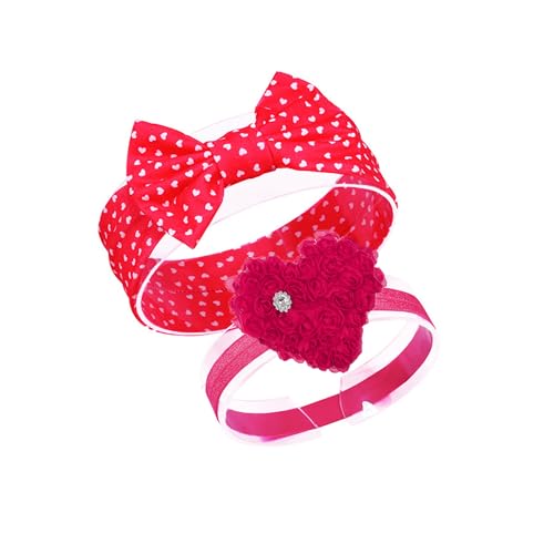 LDDCX Baby Hair Bows Red Love Heart Headbands for Girls