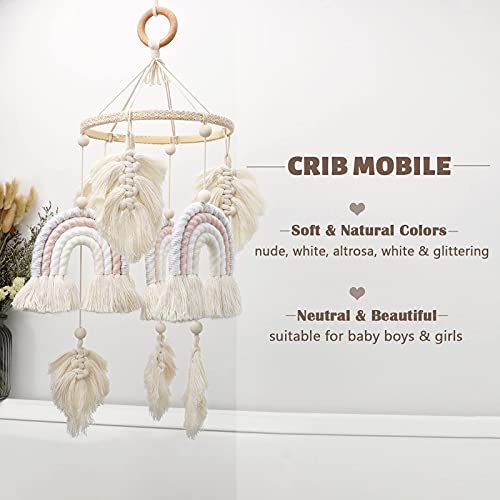 JILPAK Boho Rainbow Baby Mobile Crib Decor
