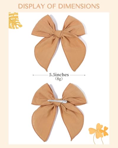 Doboi 55 Inch 20PCS Linen Baby Girls Hair Bows Clips