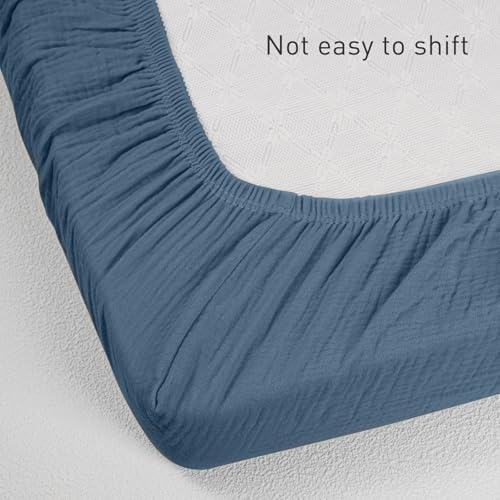 LYRICHOM Muslin Mini Crib Sheets 2 Pack for Baby Boy and Girl
