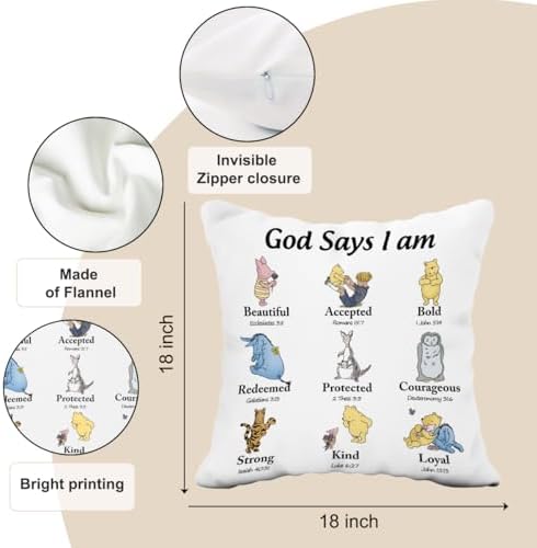 Winnie the Pooh Pillow Case 18x18 Inch Throw Decor