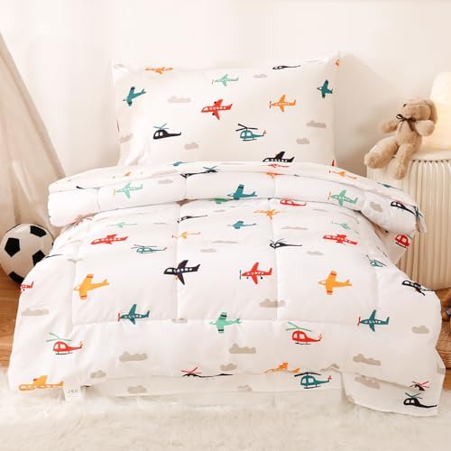 JSD Airplane Toddler Bedding Set 4 Piece