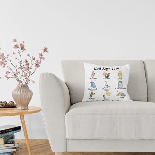 Winnie the Pooh Pillow Case 18x18 Inch Throw Decor