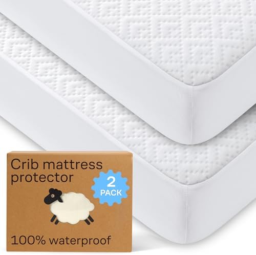 Niagara Crib Mattress Protector 2 Pack Waterproof bamboo Fabric
