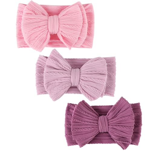 DRESHOW BQUBO Handmade Baby Headbands 3 Pack