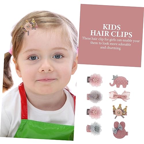 Little Girl Hair Clips 8pcs Set for Boys and Girls