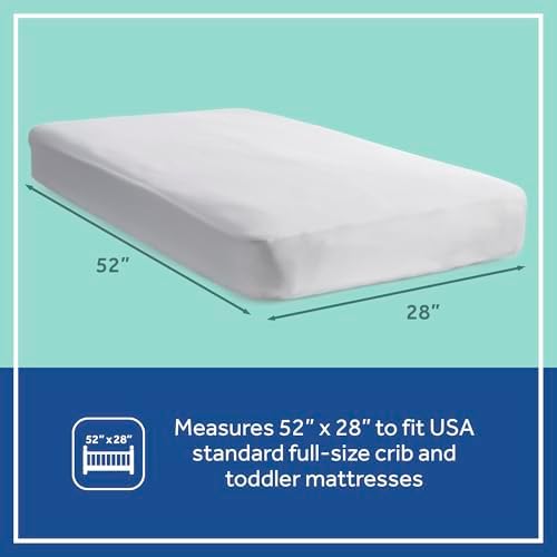 Sealy Baby FreshFlow Breathable Crib Mattress Protector Pad - 52 x 28 White