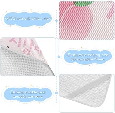 Cute Pink Peach Cooling Mattress Pad for Baby and Kids