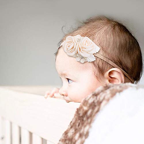 Cherrboll 4pcs Baby Girl Headbands with Flowers 1