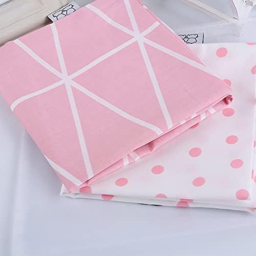 UOMNY Toddler Pillowcases 2 Pack - Pink Link and Dot Design