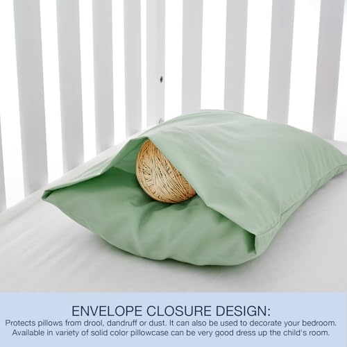 EXQ Home Toddler Pillowcases 13x18 Set of 2 Sage 1