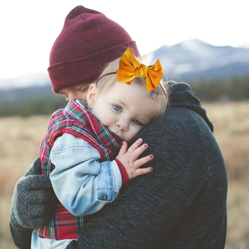 Muior 4 Pcs Baby Velvet Bow Headbands 1