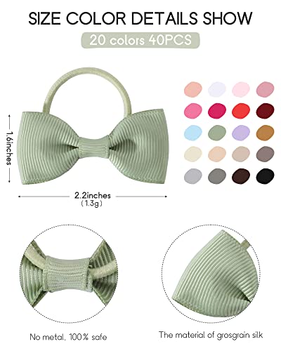 Jollybows 40pcs 4 Inches Baby Girls Headbands Hair Bows