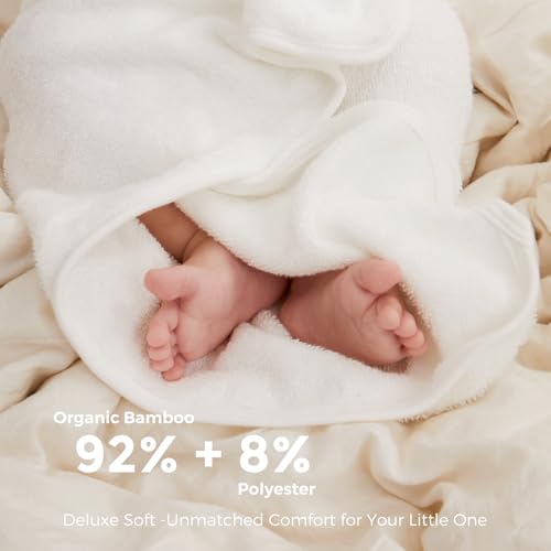 Momcozy Baby Bath Towel Set with Hood and Washcloth
