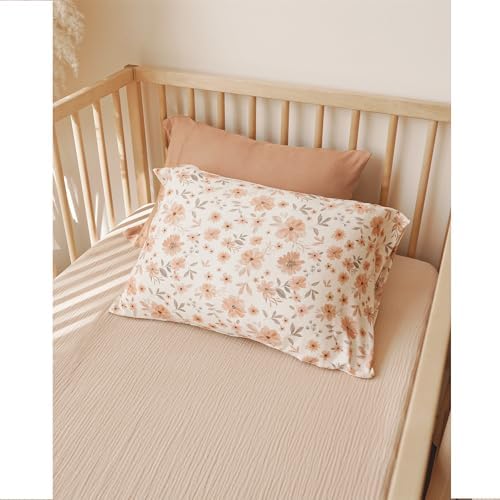 Konssy Toddler Pillowcase 2 Pack - Soft Stretchy with Envelope Closure