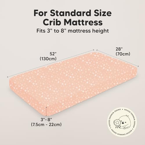 KeaBabies 2-Pack Bamboo Crib Sheets - Soft Breathable