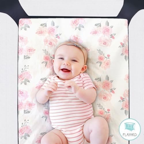 The Peanutshell 3-Pack Crib Sheets - Pink Roses Ditsy