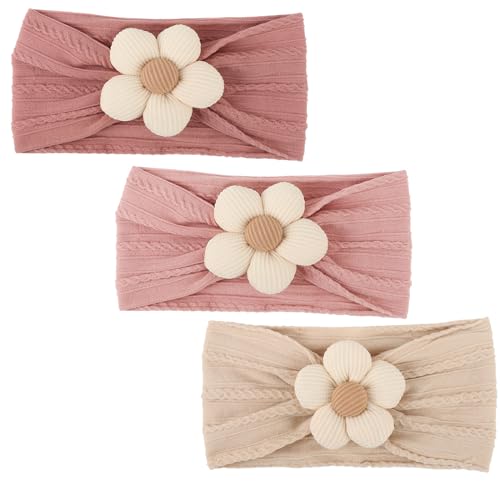 DRESHOW BQUBO Baby Flower Headbands 3 Pcs Set
