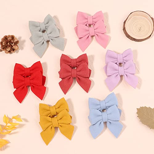 80 Pcs Baby Hair Ties 60 Pcs Hair Bow Clips for Girls