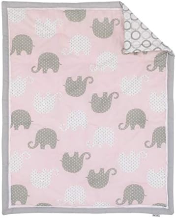 NOJO Dreamer - PinkGrey Elephant 8 Piece Comforter Set