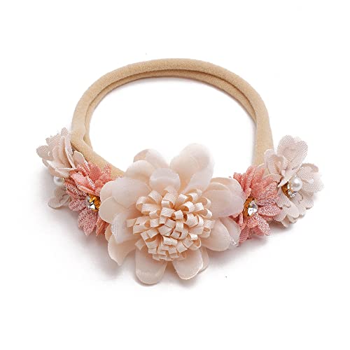 Baby Girl Soft Floral Elastic Headbands 3PCS