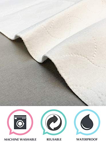 American Baby Company Waterproof Reusable Crib Mattress Pad Cover 2 Pack White 1
