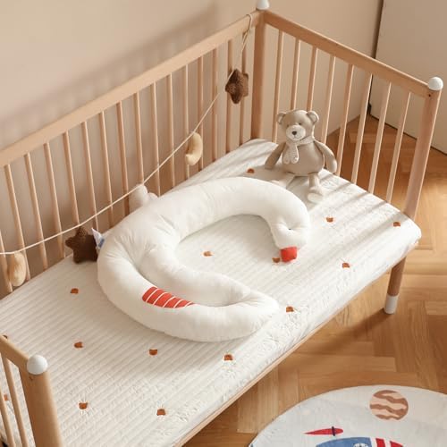 Choc Chick Curve Long Body Pillow with Swans Shape