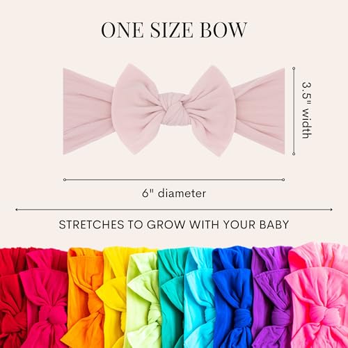 Baby Bling Bows - Newborn to Toddler Stretchy Headbands 2PK Red Navy